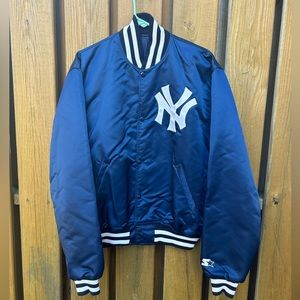 New York Yankees Vintage Satin Bomber Starter Jacket